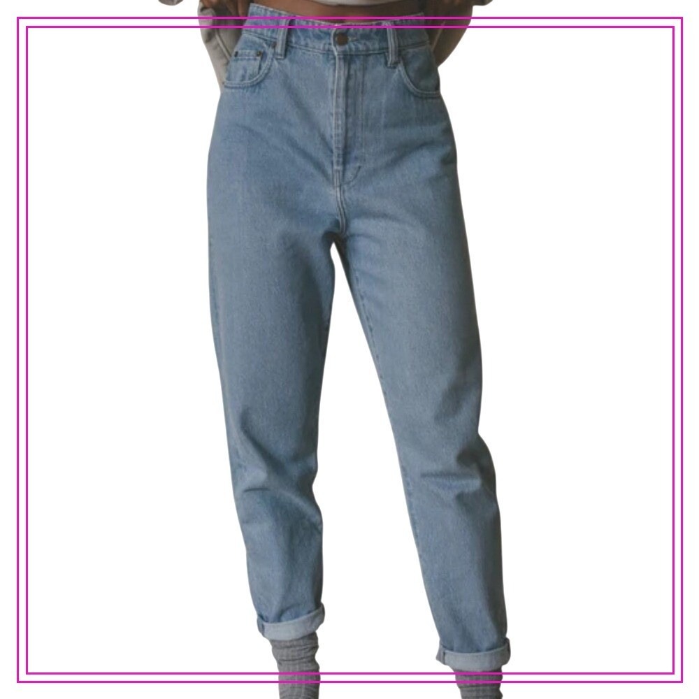 High-Rise Ankle Crop Women's Jeans - Light Blue